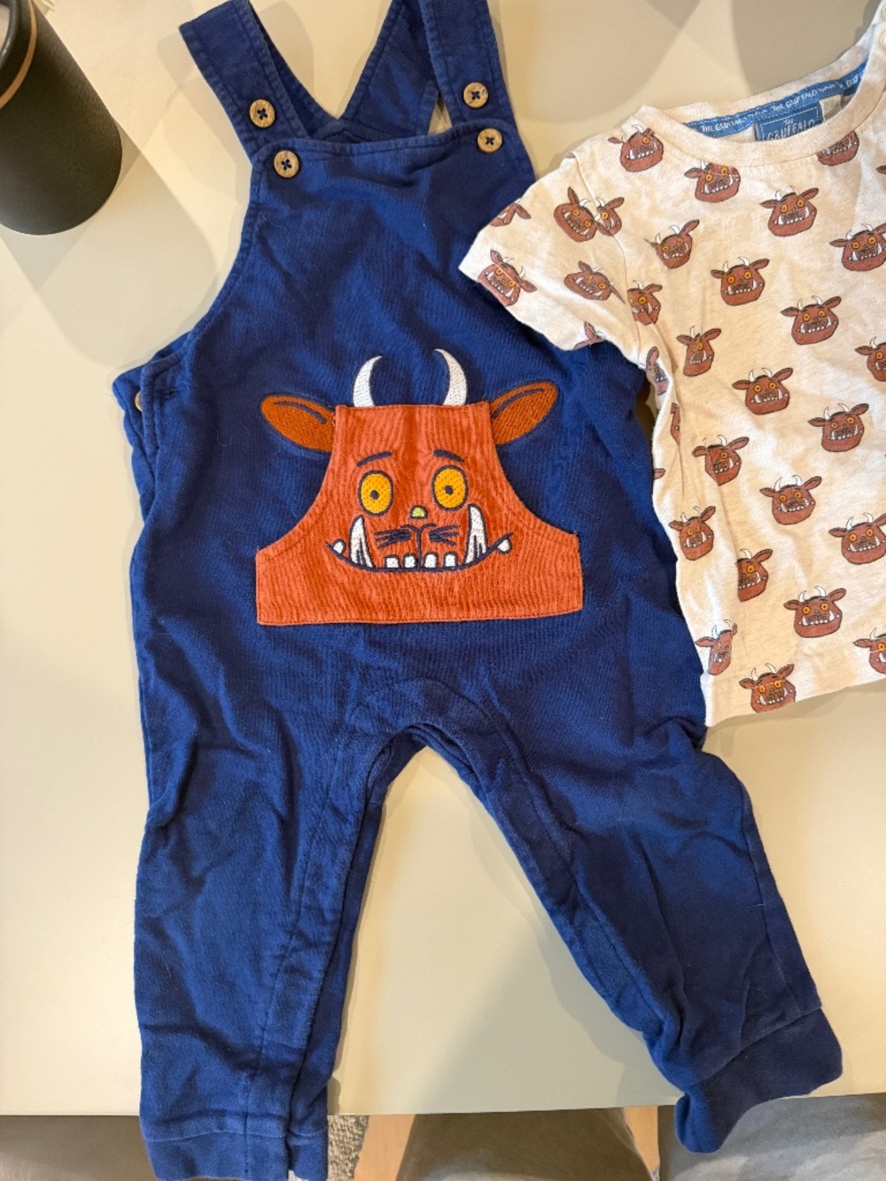 JoJo Maman Bébé x The Gruffalo Dungaree & T-Shirt Set 12-18M
